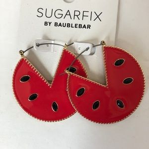 SUGARFIX by BaubleBar Watermelon Hoop Earrings